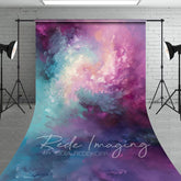 Aperturee - Aperturee Painterly Blue Purple Mixed Abstract Photo Backdrop